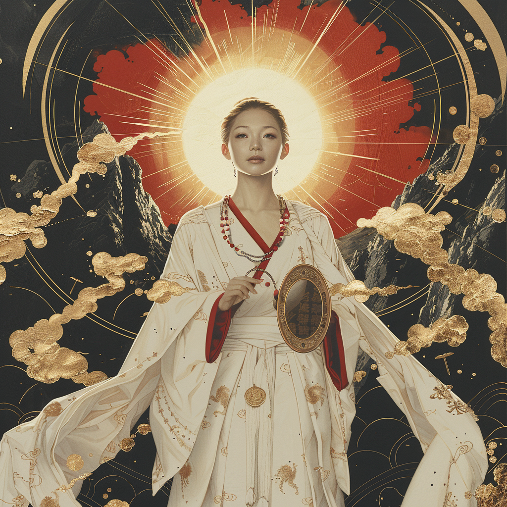 天照大御神(あまてらすおおみかみ)のイラスト