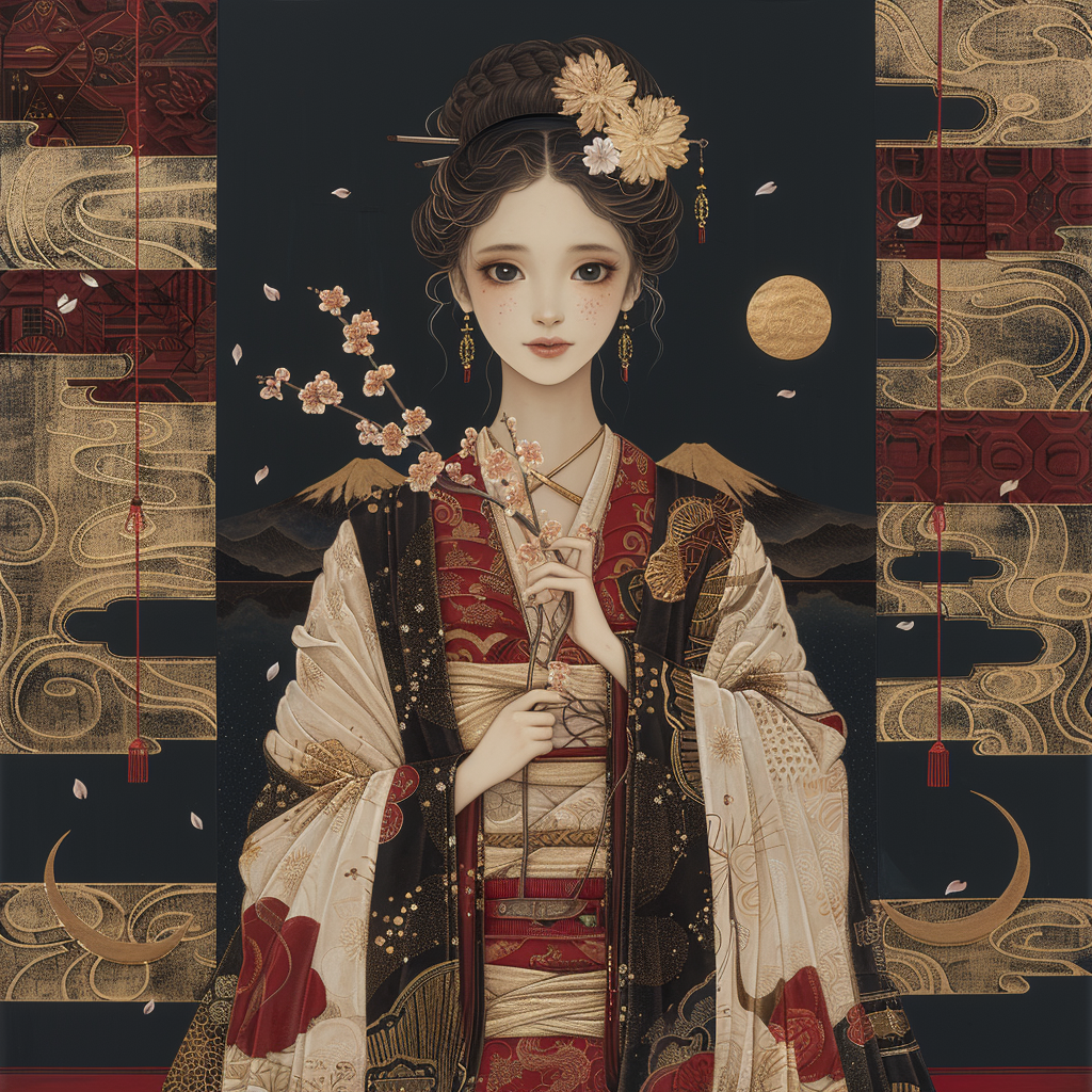 木花咲耶姫(このはなさくやひめ)のイラスト